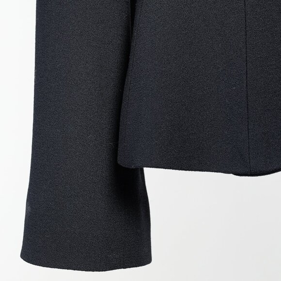 Armani Collezioni 2001 Vintage Minimalist Shawl Collar Navy Wool Blazer - Picture 6 of 10